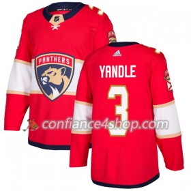 Adidas Maillot de Hockey Florida Panthers Keith Yandle 3 2017-2018 Rouge Authentic - Homme